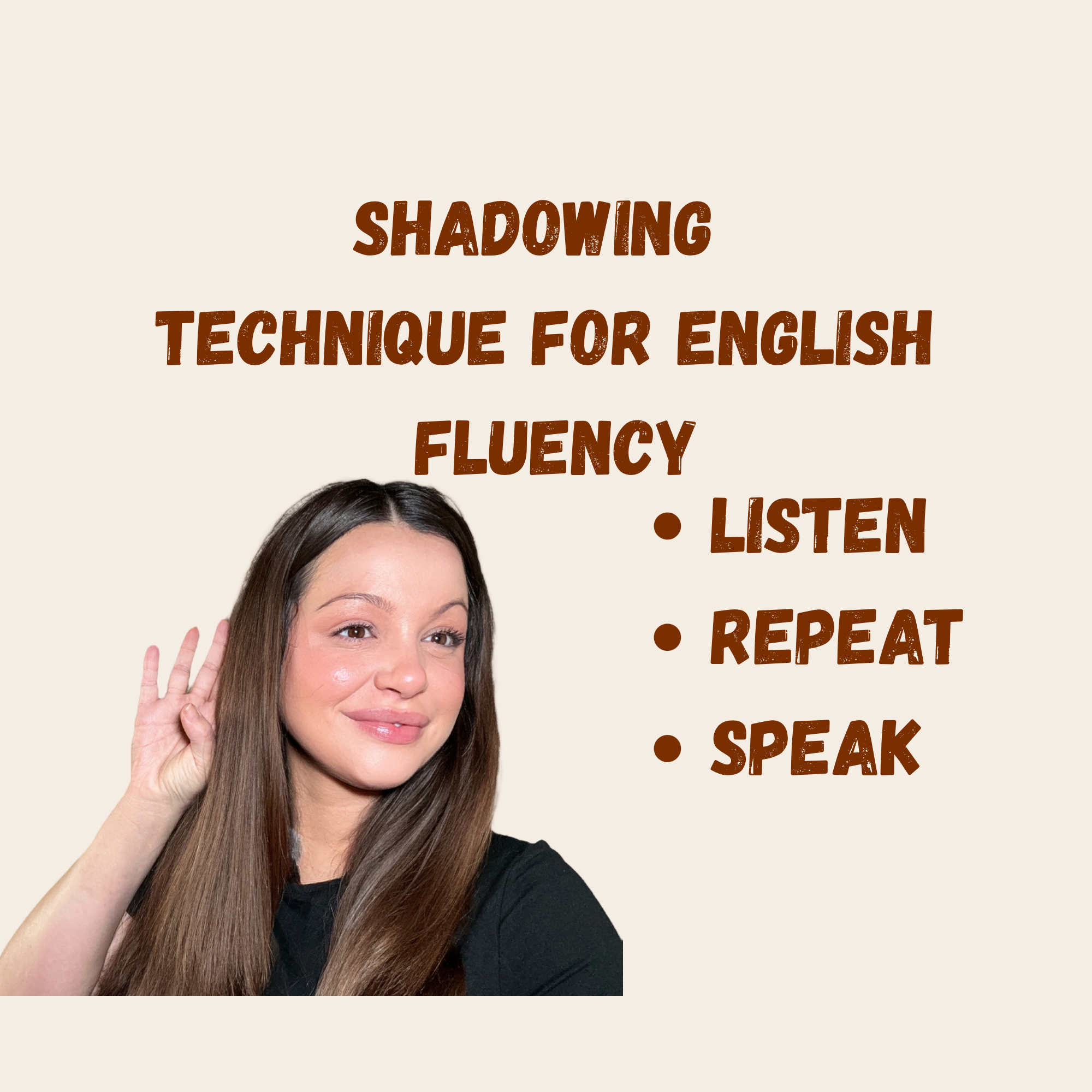 Brittany teaching English shadowing technique for pronunciation practice